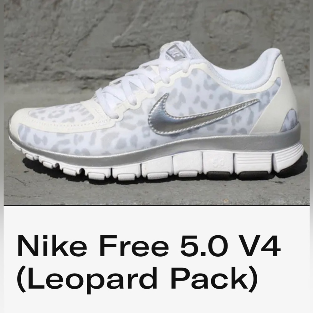 NIKE FREE V4 5.0 (leopard print) sneakers